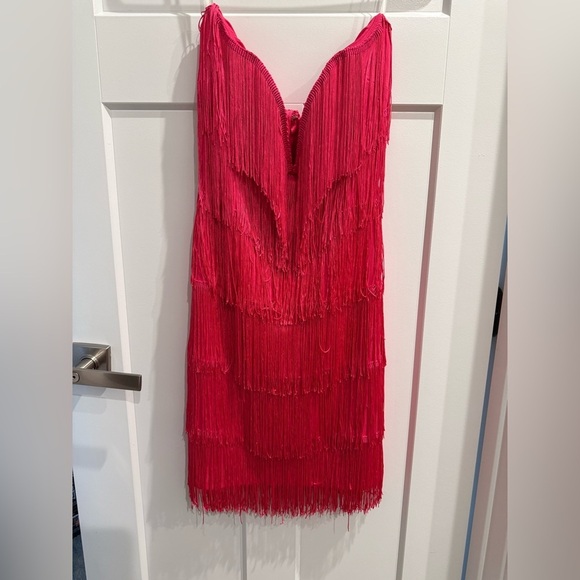 Fashion Nova Strapless Fringe Dress - Picture 5 of 7